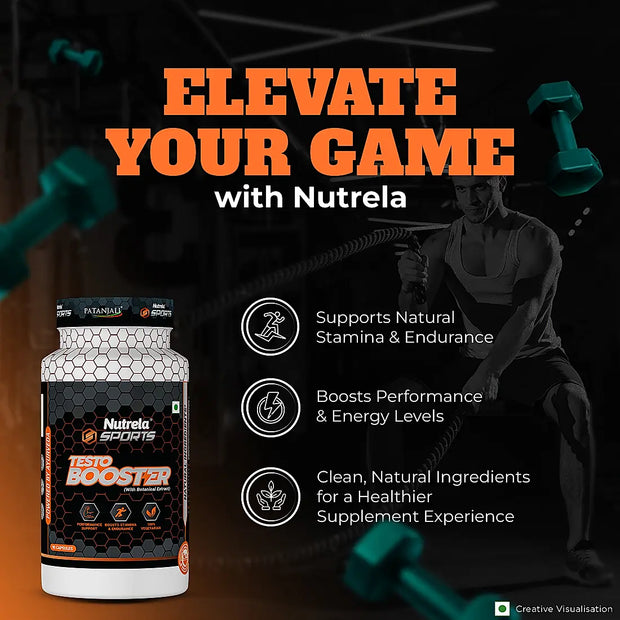 Patanjali Nutrela Sports TestoBooster (90 Capsule)