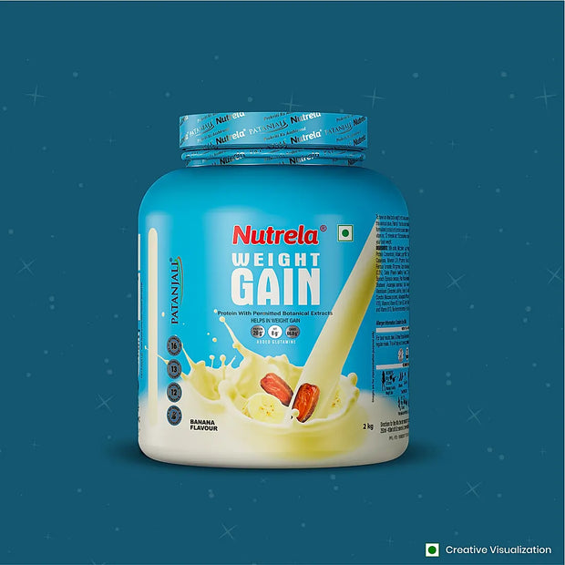 Patanjali Nutrela Weight Gain - Banana Flavor - 2Kg (Pack of 1)