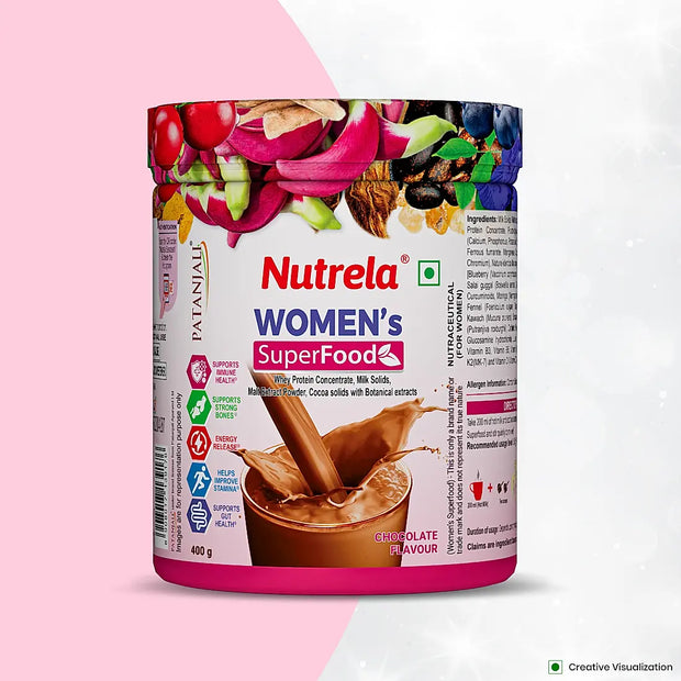 Patanjali Nutrela Women Superfood - Chocolate Flavor - 400g (Pack of 1)