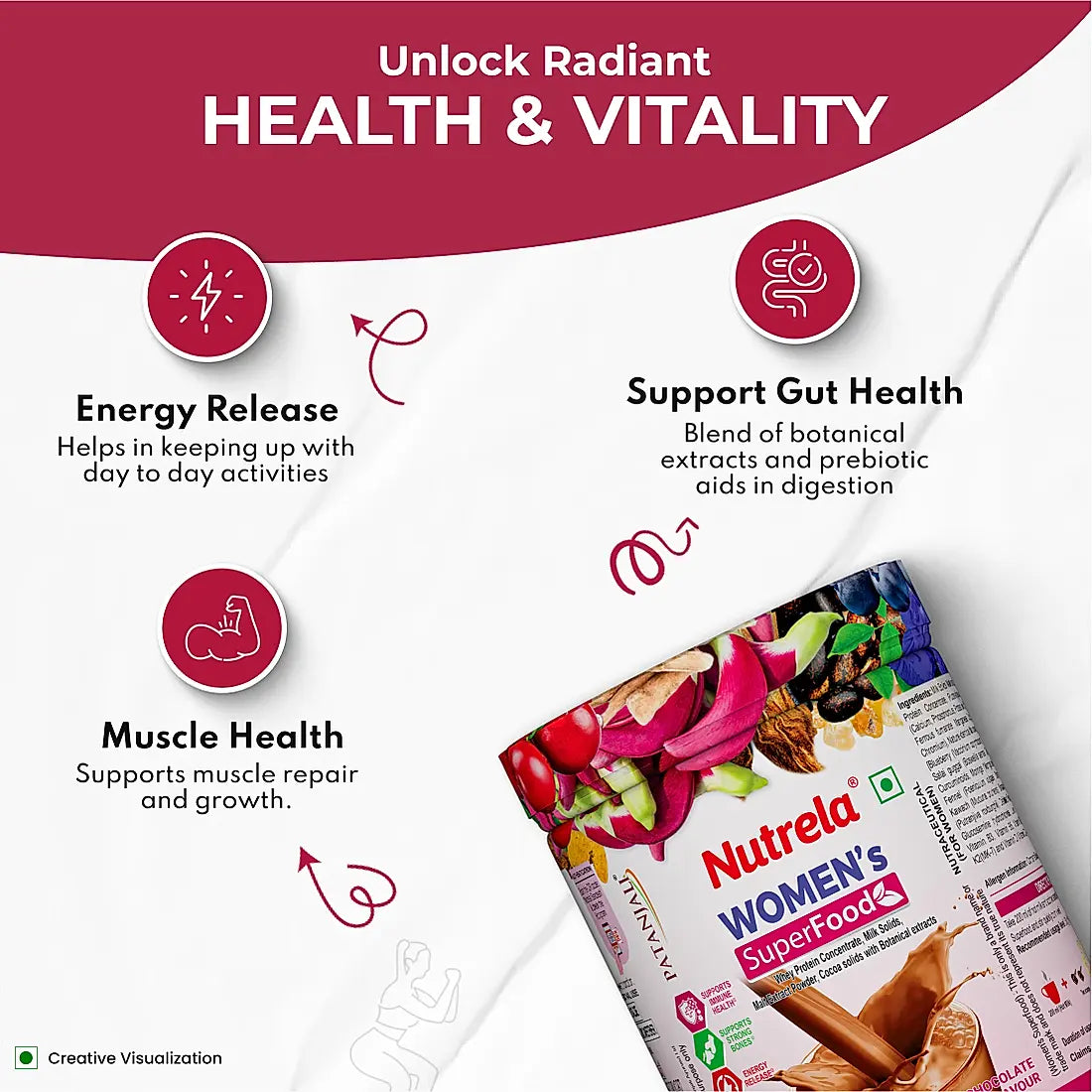 Patanjali Nutrela Women Superfood - Chocolate Flavor - 400g (Pack of 1)