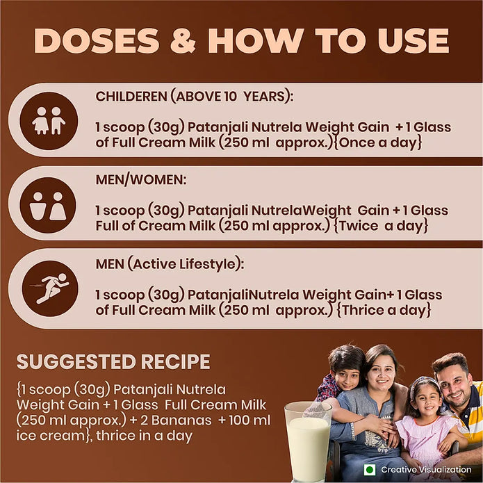 Patanjali Nutrela Weight Gain - Chocolate Flavour - 500g