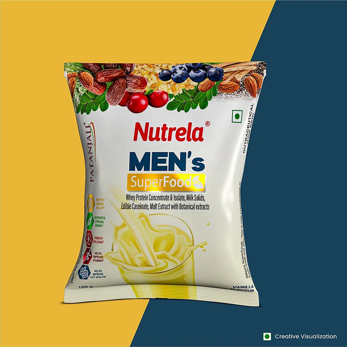 Patanjali Nutrela Men's SuperFood - Vanilla Flavour (150g)