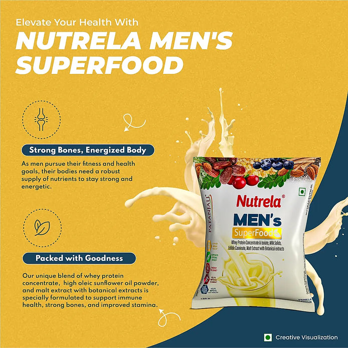 Patanjali Nutrela Men's SuperFood - Vanilla Flavour (150g)