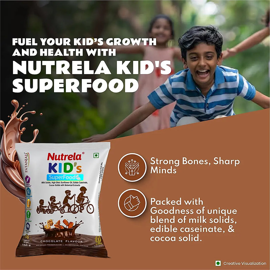 Patanjali Nutrela Kids SuperFood - Chocolate Flavour (150g)