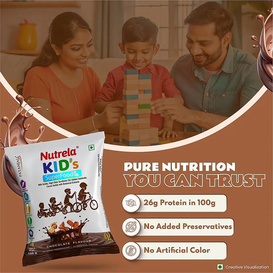 Patanjali Nutrela Kids SuperFood - Chocolate Flavour (150g)