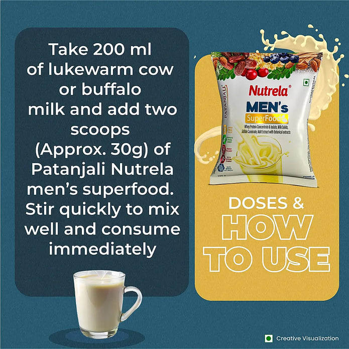 Patanjali Nutrela Men's SuperFood - Vanilla Flavour (150g)