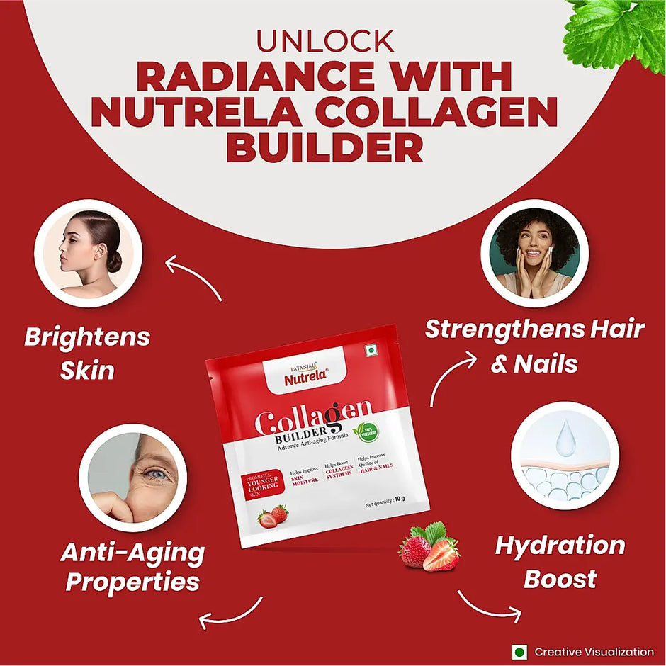 Patanjali Nutrela Collagen Builder - 150gm (15 Sachets)
