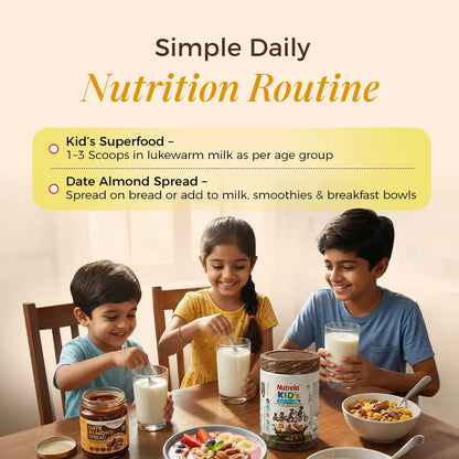 Patanjali Nutrela Kid’s Superfood 400g + Patanjali Date Almond Spread 180g
