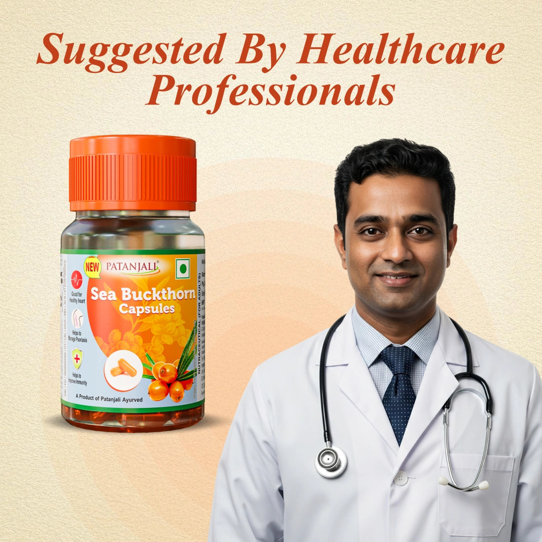Patanjali Sea Buckthorn Oil Capsules | Antioxidant & Omega Fatty Acid Supplement | Daily Wellness Support