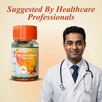 Patanjali Sea Buckthorn Oil Capsules | Antioxidant & Omega Fatty Acid Supplement | Daily Wellness Support