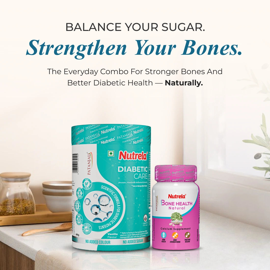 Patanjali Nutrela Diabetic Care + Bone Health (Combo)