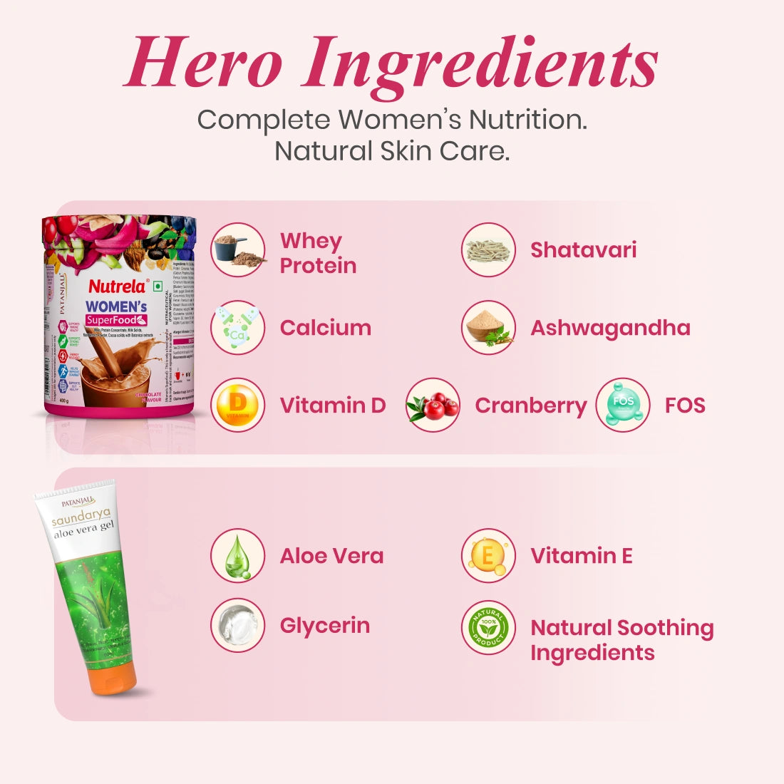 Patanjali Nutrela Women’s Superfood 400g with FREE Patanjali Aloe Vera Gel