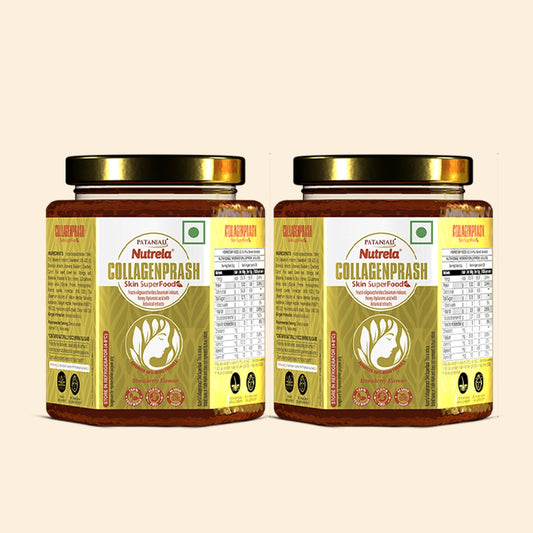 Patanjali New Thick Collagen Prash | Advanced Skin Repair Formula | 100% Veg & Swadeshi | 400g x 2 (Pack of 2)
