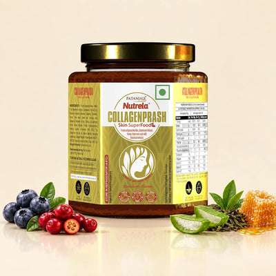 Patanjali New Thick Collagen Prash | Advanced Anti Ageing Formula | Ayurvedic Skin Super Food | Natural & Herbal Ingredients | 400g