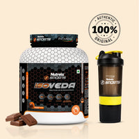Patanjali IsoVeda Protein Isolate 2KG – Chocolate | 27G High-Purity Protein | Swadeshi Muscle Repair Formula + FREE SHAKER