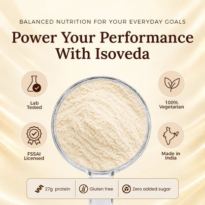 Patanjali Nutrela Sports Isoveda Vanilla - 2KG | Pure Isolate for Peak Training | Swadeshi Daily Performance Protein + FREE SHAKER