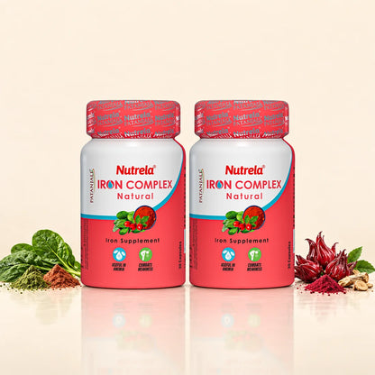 Patanjali Nutrela Iron Complex Natural 30 X 2 Capsules (Pack of 2)