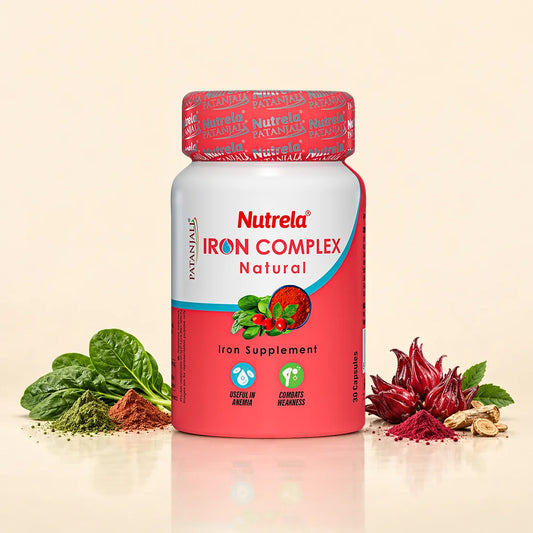 Patanjali Nutrela Iron Complex Natural 30 Capsules (Pack of 1)