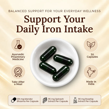 Patanjali Nutrela Iron Complex Natural 30 X 2 Capsules (Pack of 2)