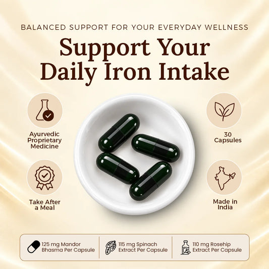 Patanjali Nutrela Iron Complex Natural 30 X 2 Capsules (Pack of 2)