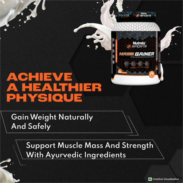 Patanjali Nutrela Sports Mass Gainer Malai-Kulfi-1KG