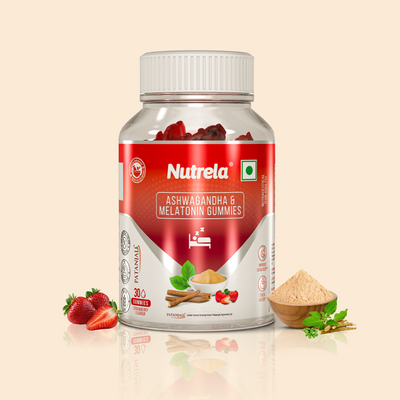 Patanjali Nutrela Ashwagandha & Melatonin Gummies (30 Gummies)