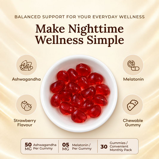 Patanjali Nutrela Ashwagandha & Melatonin Gummies (30 Gummies)