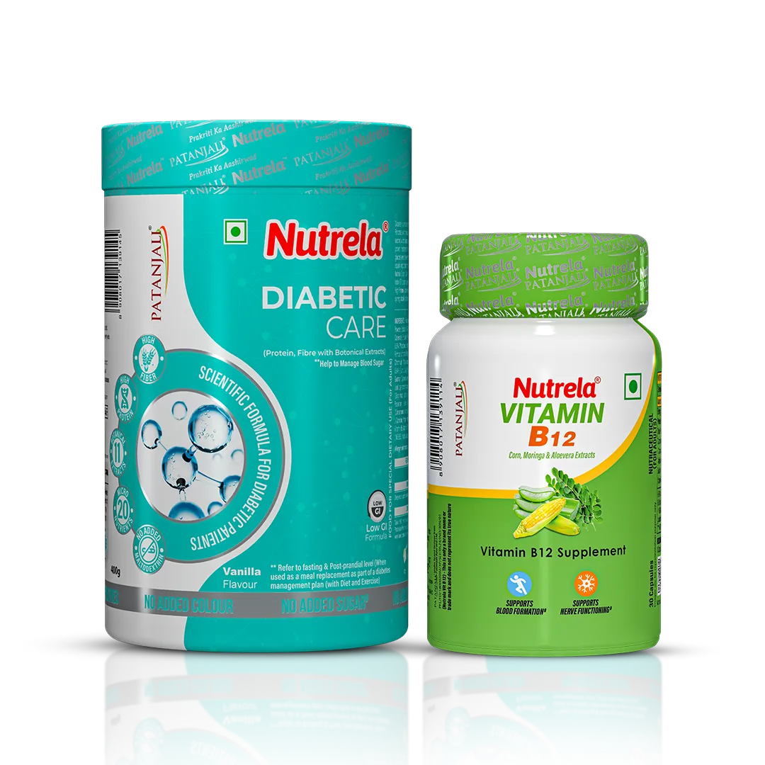 Patanjali Nutrela Diabetic Care + Vitamin B₁₂ (Combo)