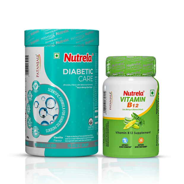 Patanjali Nutrela Diabetic Care + Vitamin B₁₂ (Combo)