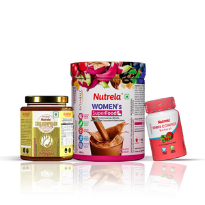 Patanjali Nutrela Collagenprash + Women’s SuperFood + Iron Complex (Combo)