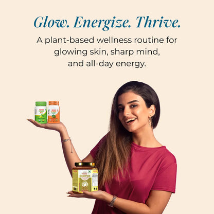 Patanjali Nutrela Collagenprash + B₁₂ + B Complex | Daily Skincare & Energy Combo+ Free Shaker