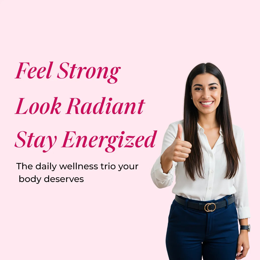 Patanjali Nutrela Collagenprash + Women’s SuperFood + Iron Complex | Skin Repair & Complete Nutrition Combo + Free Shaker