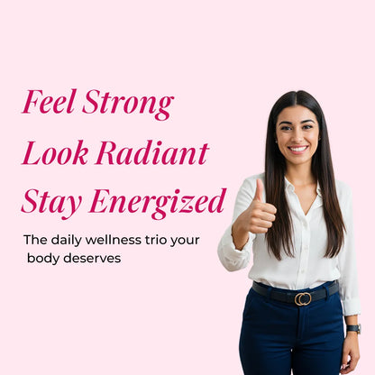 Patanjali Nutrela Collagenprash + Women’s SuperFood + Iron Complex | Skin Repair & Complete Nutrition Combo + Free Shaker