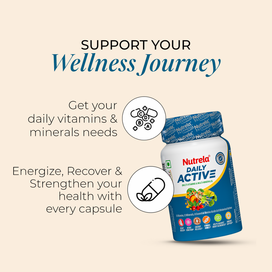 Patanjali Nutrela Daily Active Multivitamin & Multimineral (90 Capsules)