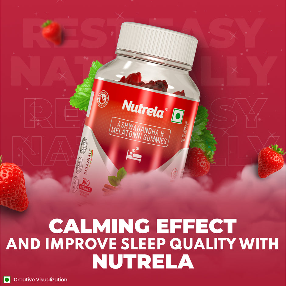 Patanjali Nutrela Ashwagandha & Melatonin Gummies (30 Gummies)
