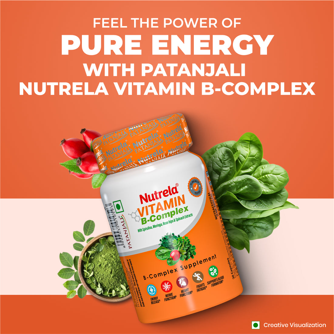 Patanjali Nutrela Vitamin B Complex 30 Capsules (Pack of 1)