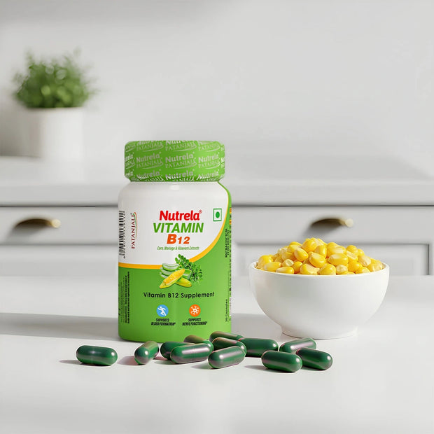 Patanjali Nutrela Vitamin B12 - 30 Veg Capsules (Pack of 1)