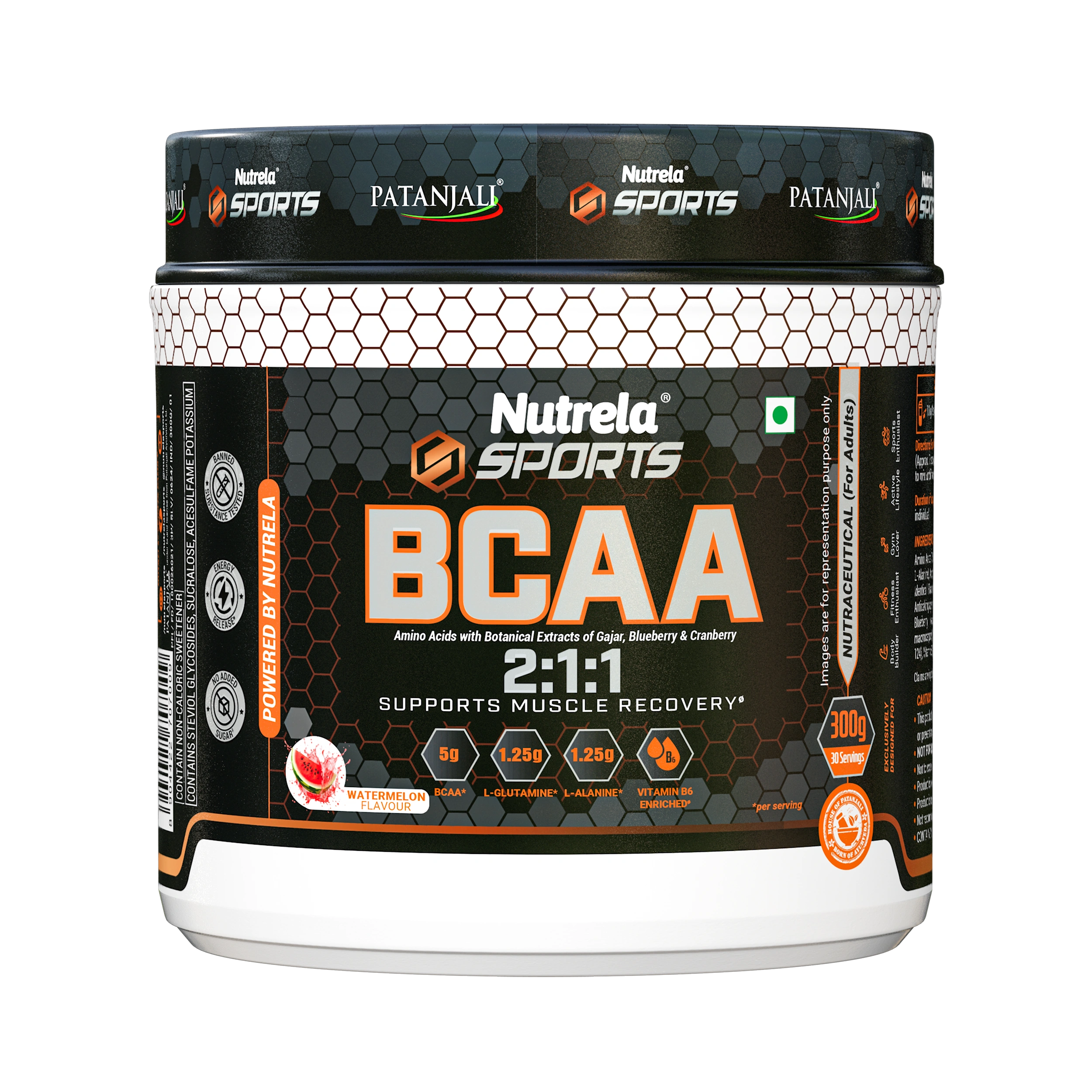 Nutrela Sports BCAA - 300g - Watermelon Flavor