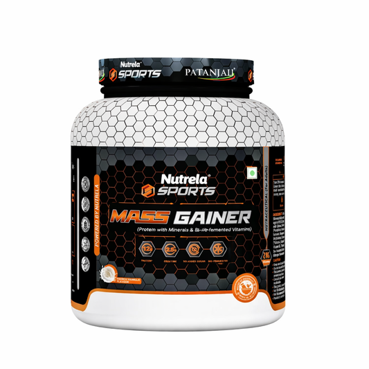 Patanjali Nutrela Sports Mass Gainer – Kulfi (2KG) | Swadeshi High-Calorie Muscle Building Formula