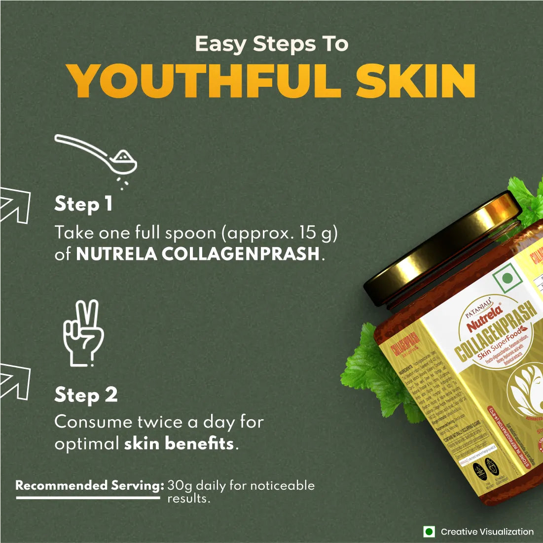 Patanjali New Thick Collagen Prash - Advanced Anti Ageing Formula - 400g (Pack of 1)