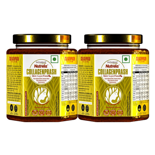 Patanjali New Thick Collagen Prash | Advanced Skin Repair Formula | 100% Veg & Swadeshi | 400g x 2 (Pack of 2)