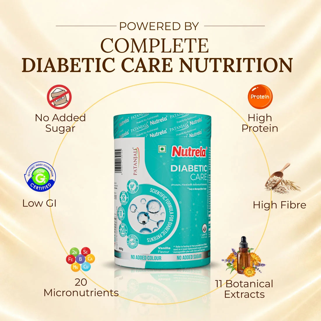Patanjali Nutrela Diabetic Care - 400g (Pack of 1)