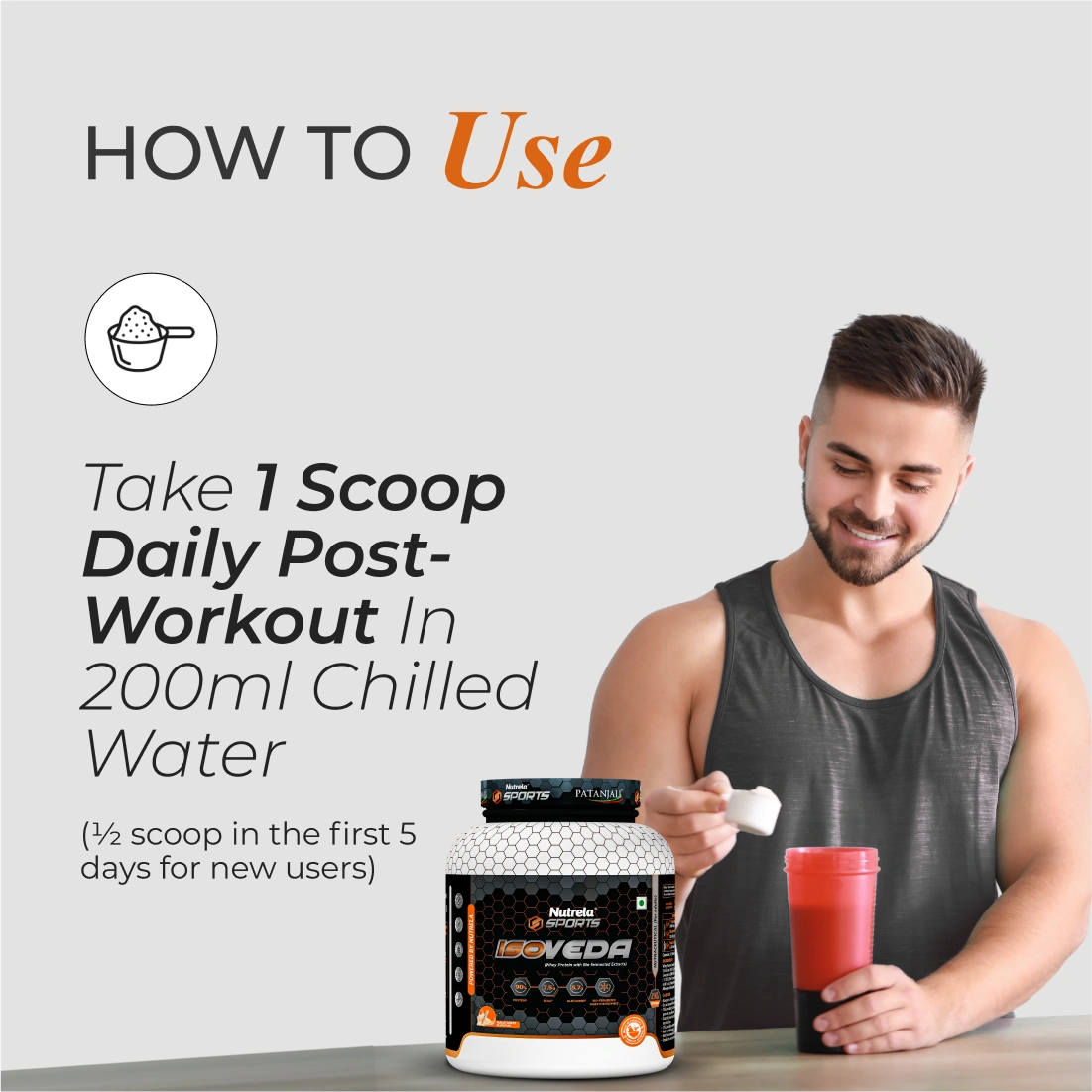 Patanjali Nutrela Sports Isoveda Pure Isolate 2KG – Kulfi | 27G High-Purity Protein | Swadeshi Muscle Recovery Fuel + Free Shaker