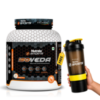 Patanjali Nutrela Sports Isoveda Vanilla - 2KG | Pure Isolate for Peak Training | Swadeshi Daily Performance Protein Free Shaker