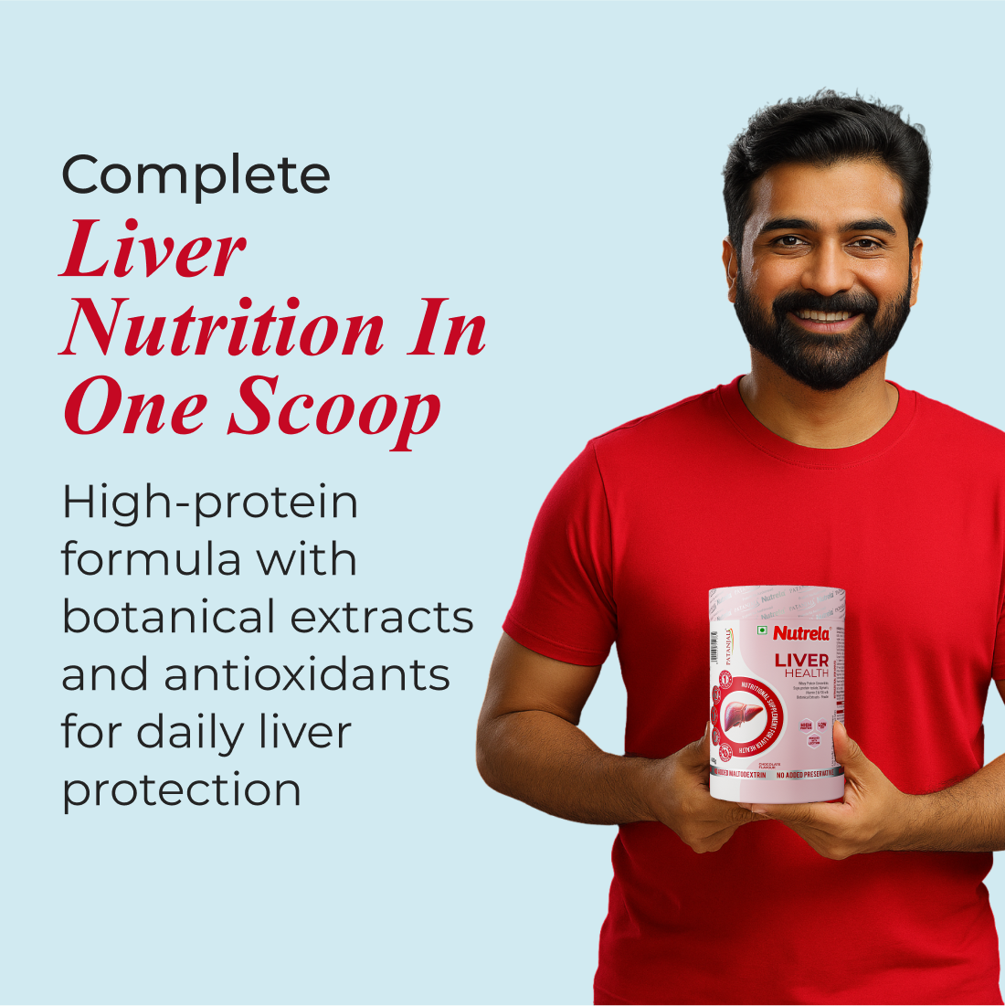 Patanjali Nutrela Liver Health Powder 400g | Ayurvedic Liver Detox Supplement with Silymarin & Vitamin E | Supports Fatty Liver, Digestion & Liver Function