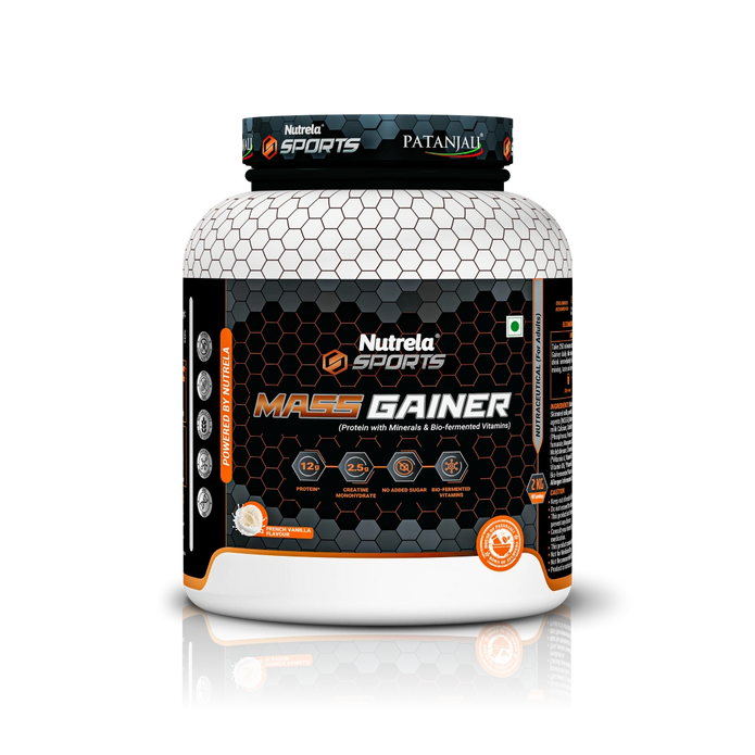 Patanjali Nutrela Sports Mass Gainer (French Vanilla) 2KG