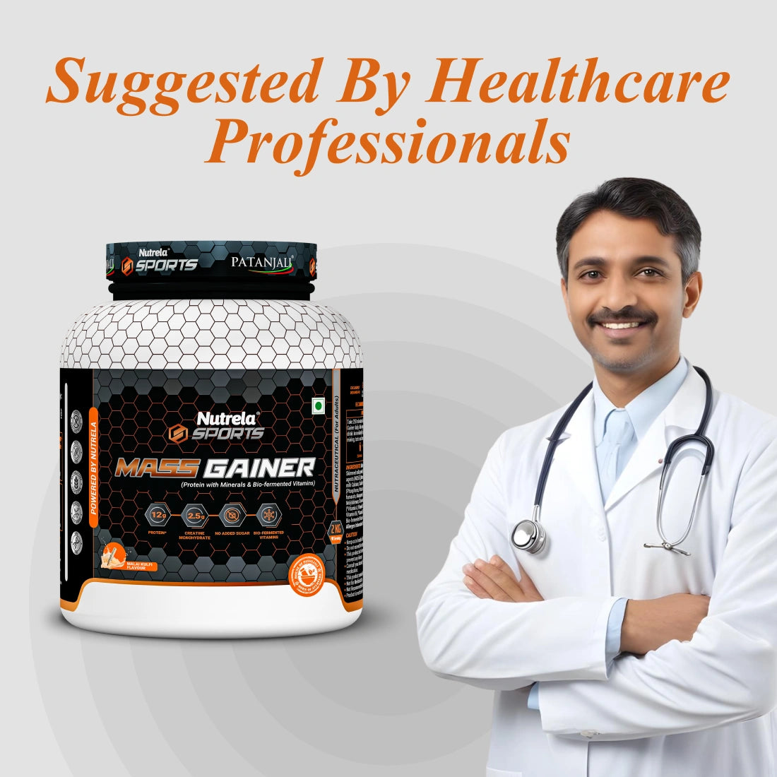 Patanjali Nutrela Sports Mass Gainer (Malai Kulfi) 2KG
