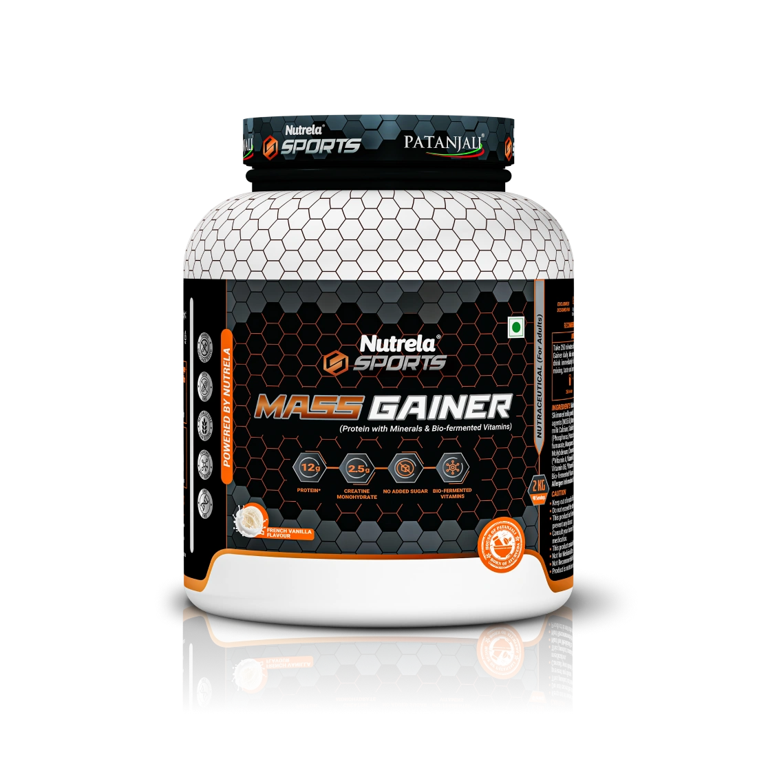 Patanjali Nutrela Sports Mass Gainer (French Vanilla) 2KG