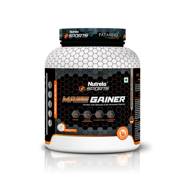 Patanjali Nutrela Sports Mass Gainer (French Vanilla) 2KG