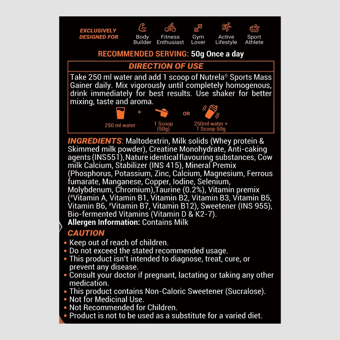 Patanjali Nutrela Sports Mass Gainer (French Vanilla) 2KG